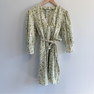 Zara Short Floral Printed Belted Dress